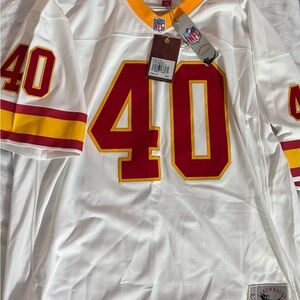 Mitchell & Ness White and Red NFL Replica Jersey